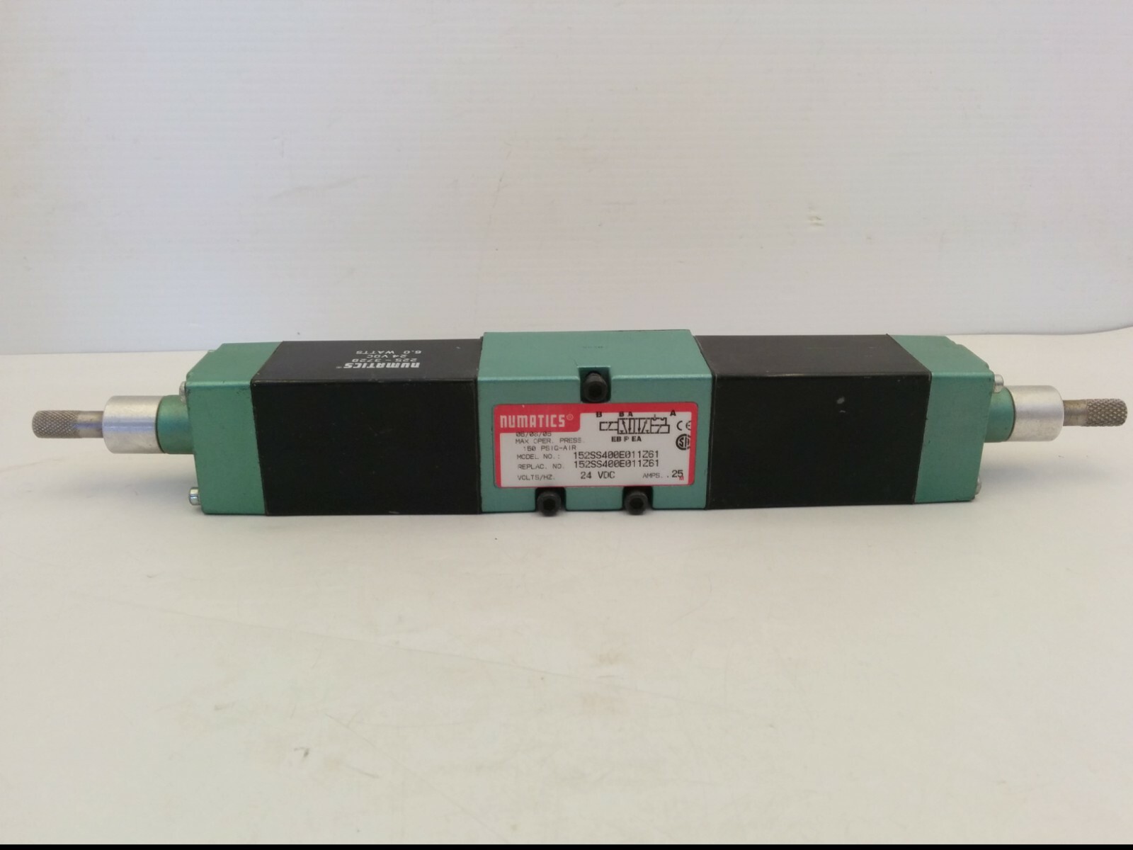 NUMATICS 152SS400E011Z61 SOLENOID VALVE UNIT, 24VDC .25AMPS, 6.0 WATTS, NNB