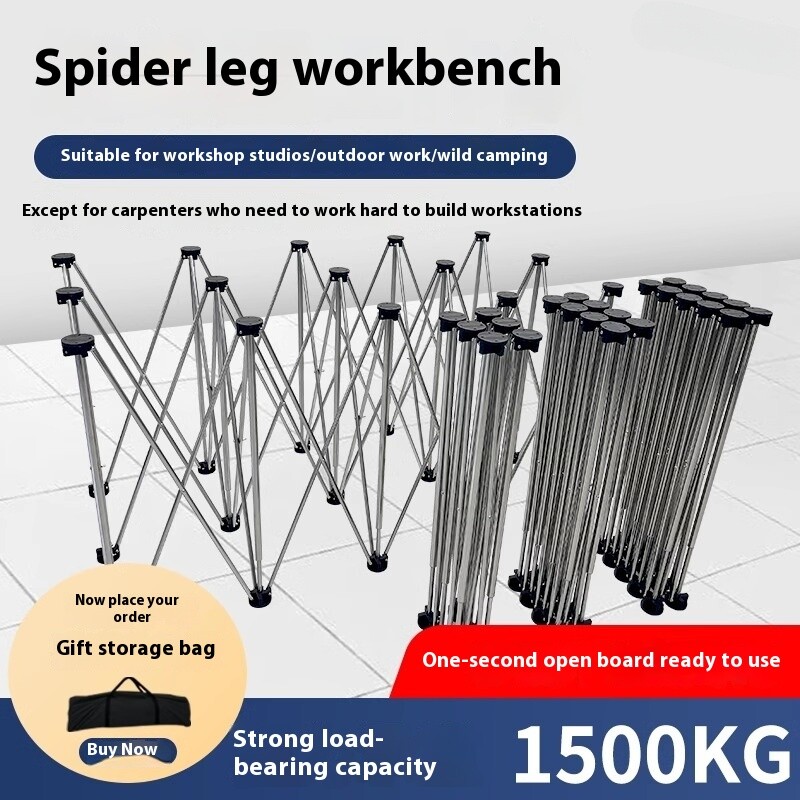 Spider Legs Multifunctional Wooden Workbench Telescopic Rail Stand Workbench