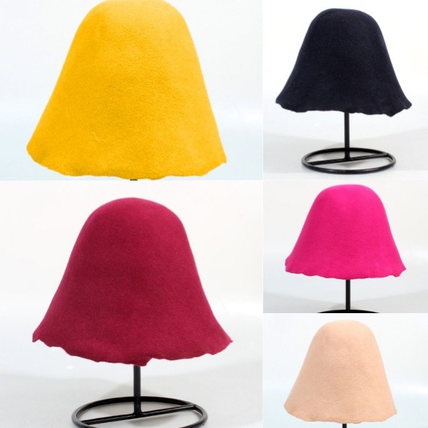 NEW Felt Cone Block Base Cloche Hood Millinery Hats 100% Wool Fascinators
