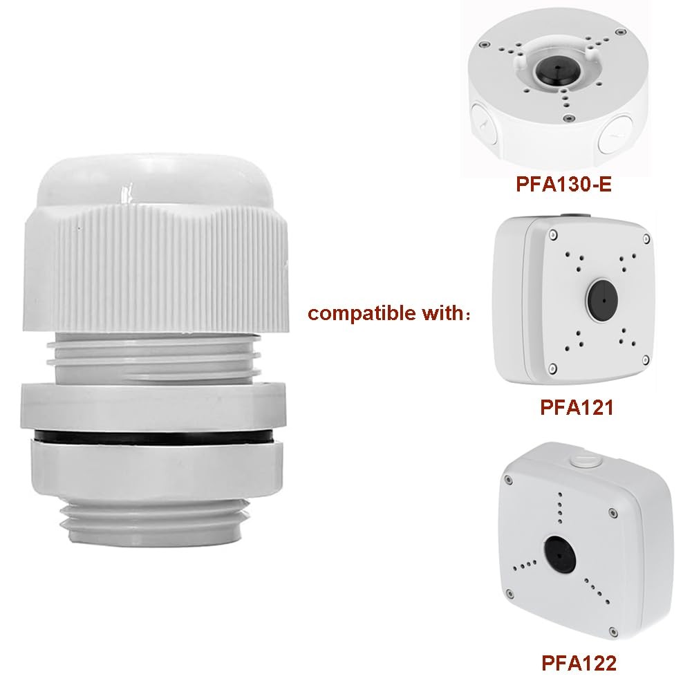 4 Pack Waterproof Cable Glands for Camera Mounting Bracket Junction Box