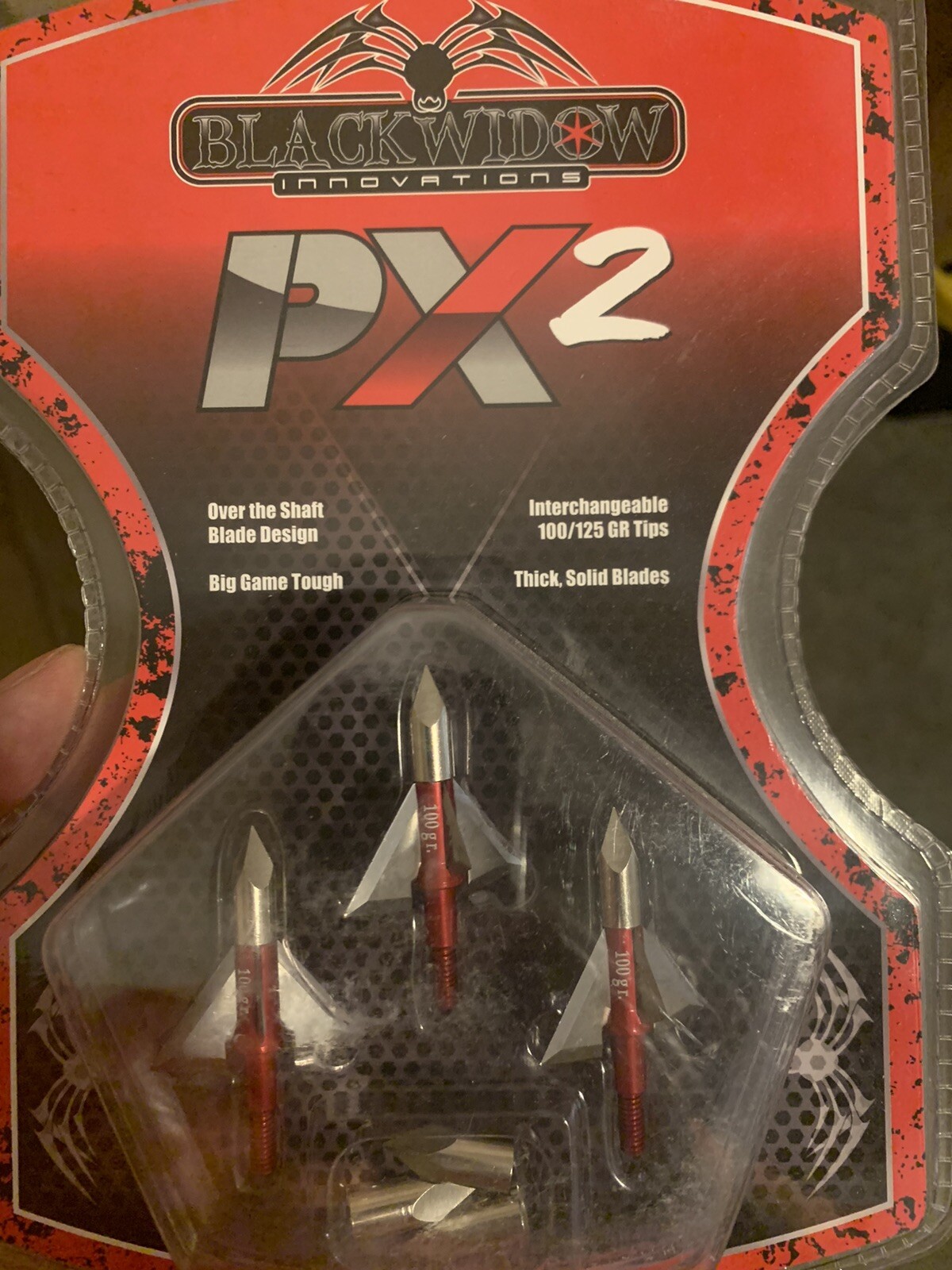 1 package Black Widow Px2 broadheads 100/125 grain FREE SHIPPING