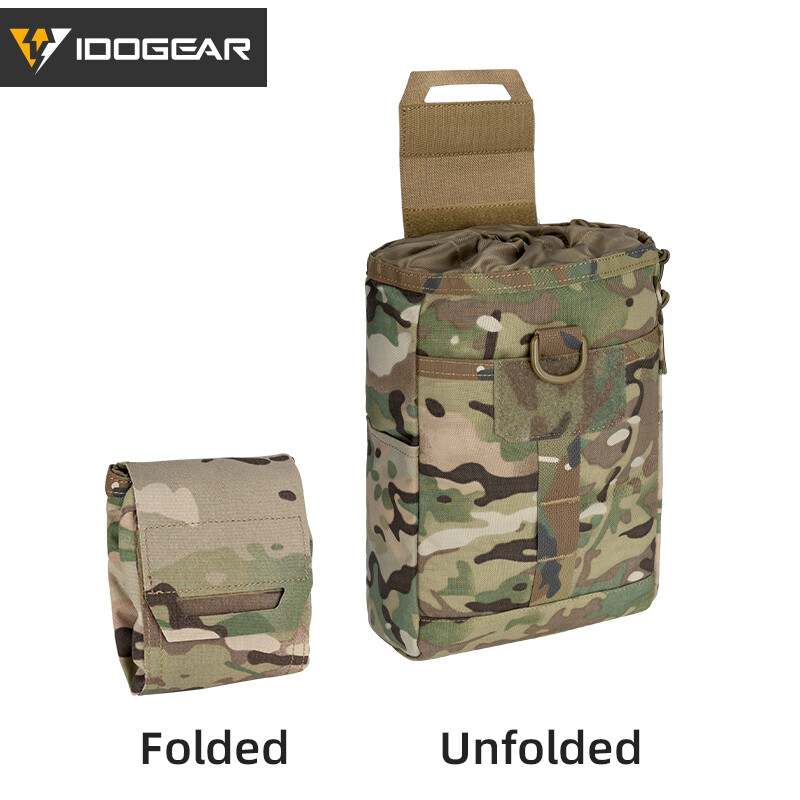 IDOGEAR Tactical Foldable Recycling Bag Dump Pouch MOLLE Drop Pouch Paintball