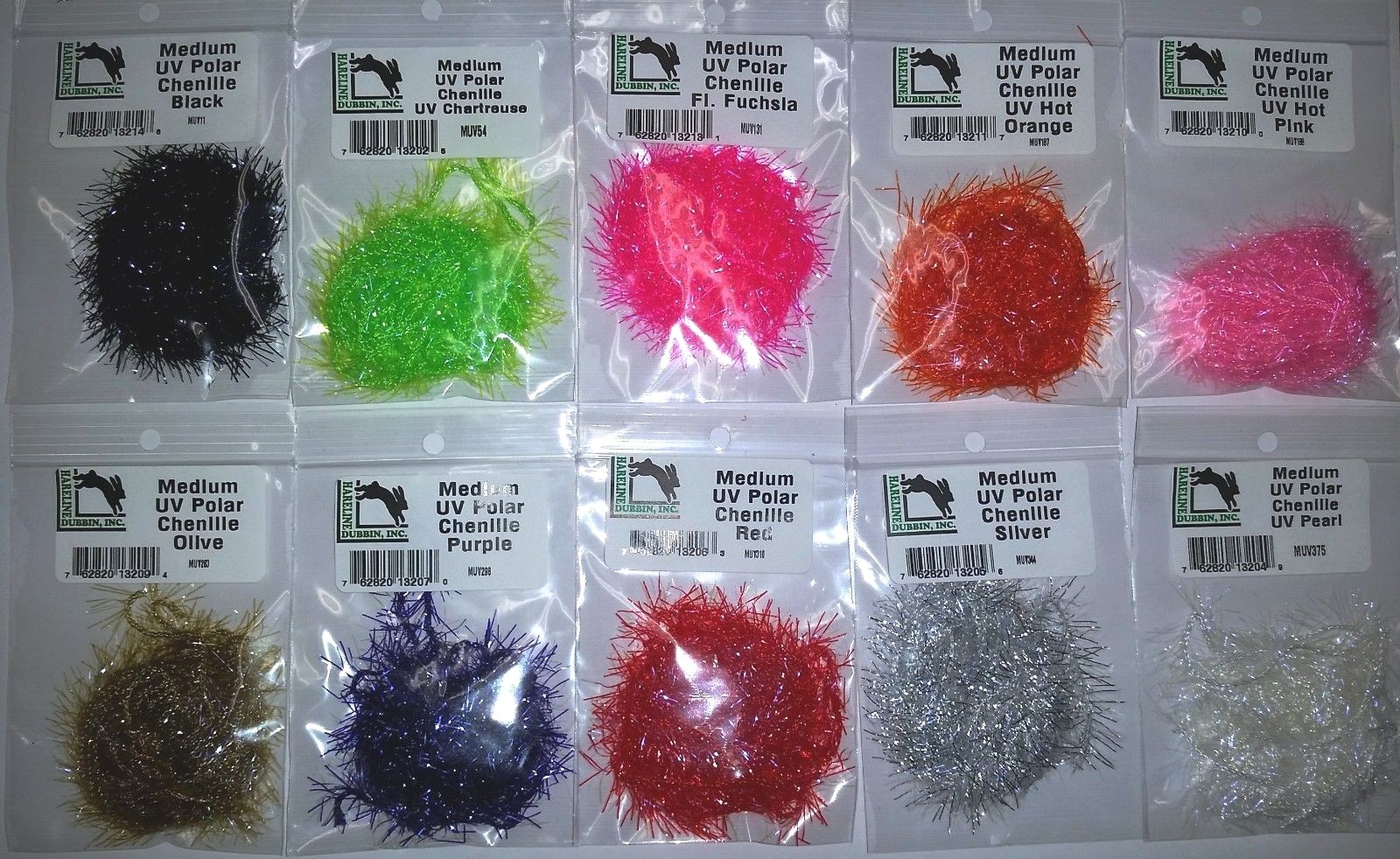 Hareline Dubbin MEDIUM UV POLAR CHENILLE Fly & Jig Material