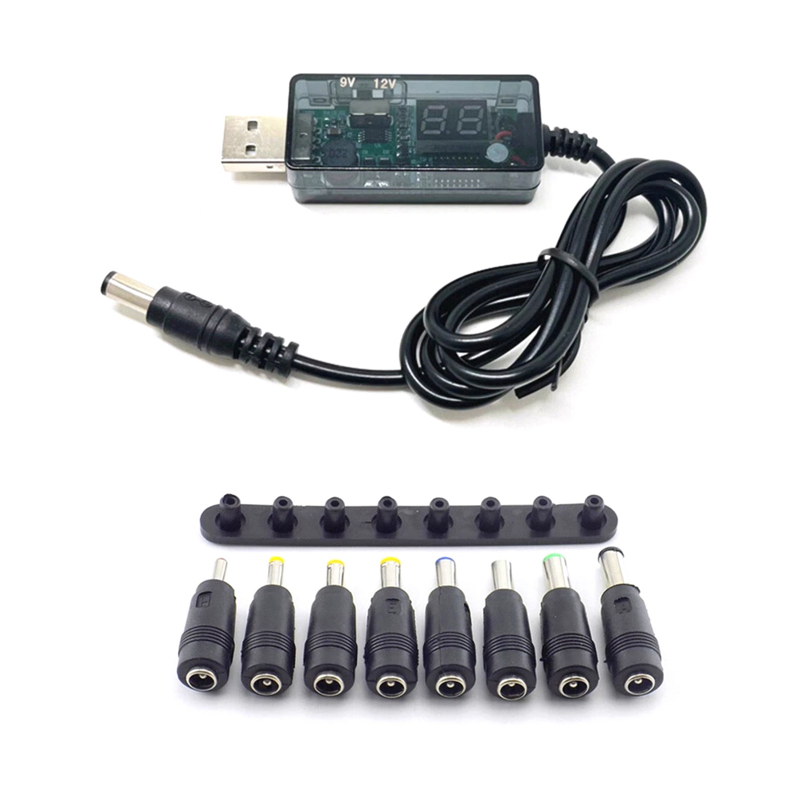 Dual Output Step-Up Converter 9V/12V Selectable via Switch w/LED Display 8 DC