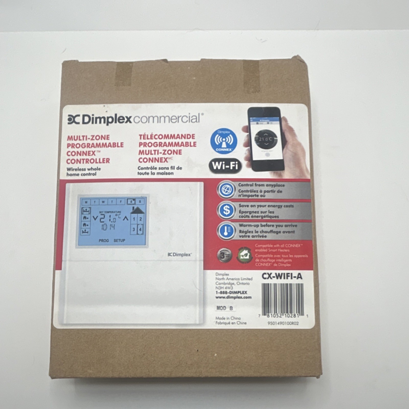 Dimplex Multi-Zone Programmable Wi-Fi CONNEX Controller CX-WIFI-A