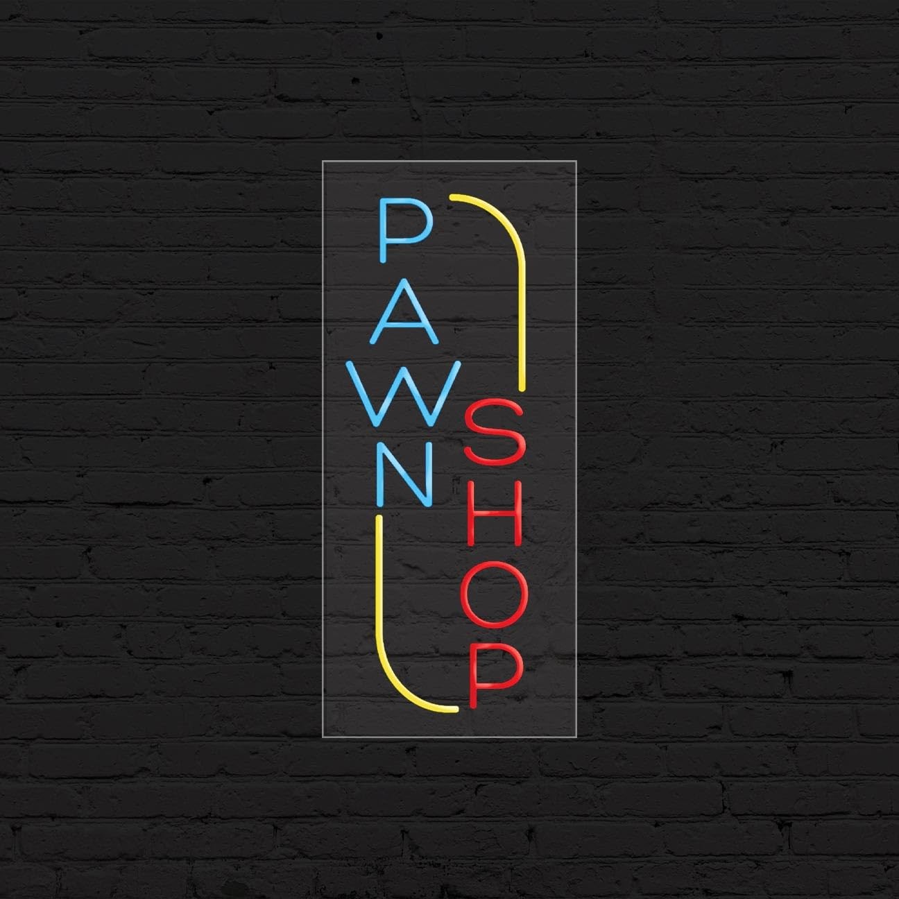 Pawn Shop Sign for Business Displays | LED Flex Neon | 13"W x 32"H x 1"D