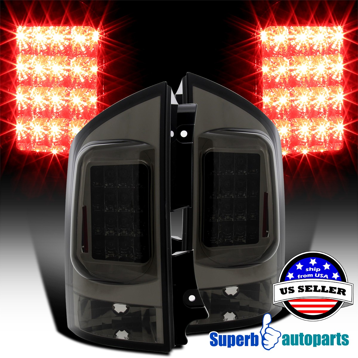 Fits 2005-2015 Armada LED Brake Tail Lights Smoke Lamp Replacement