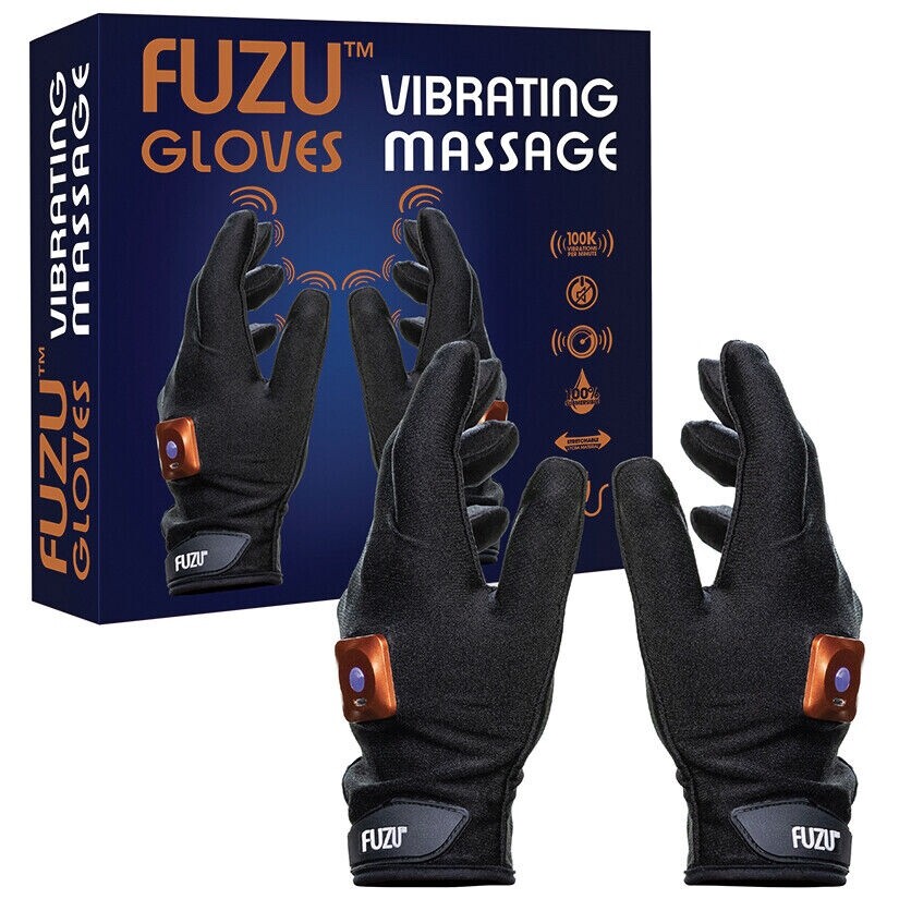 Fuzu Vibrating  Massage Glove Waterproof Complete Set  Full Body Hand Massager