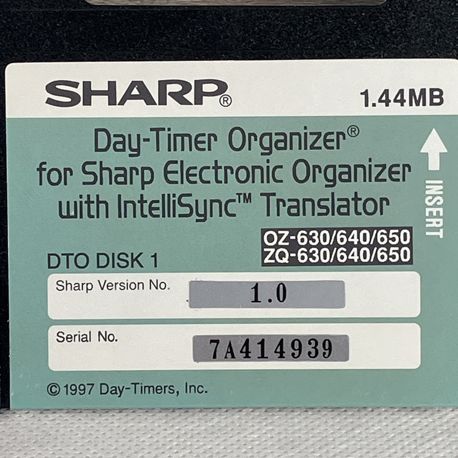 Sharp Day-Timer Software For Sharp Electronic Organizer IntelliSync Translator