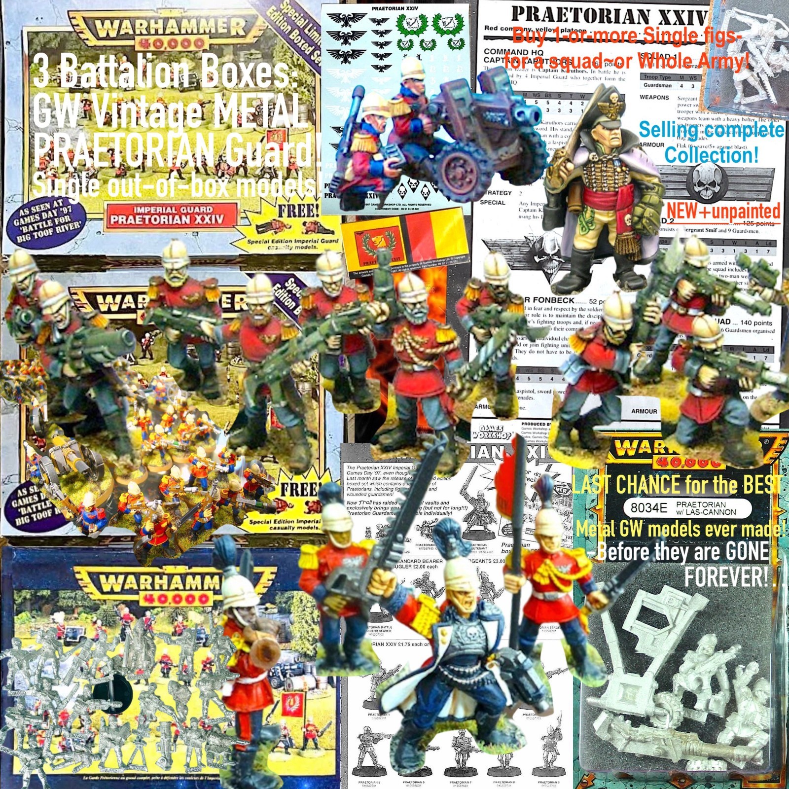 Single GW METAL PRAETORIAN MODELS! ~ASTRA MILITARUM~Games Workshop WARHAMMER 40K