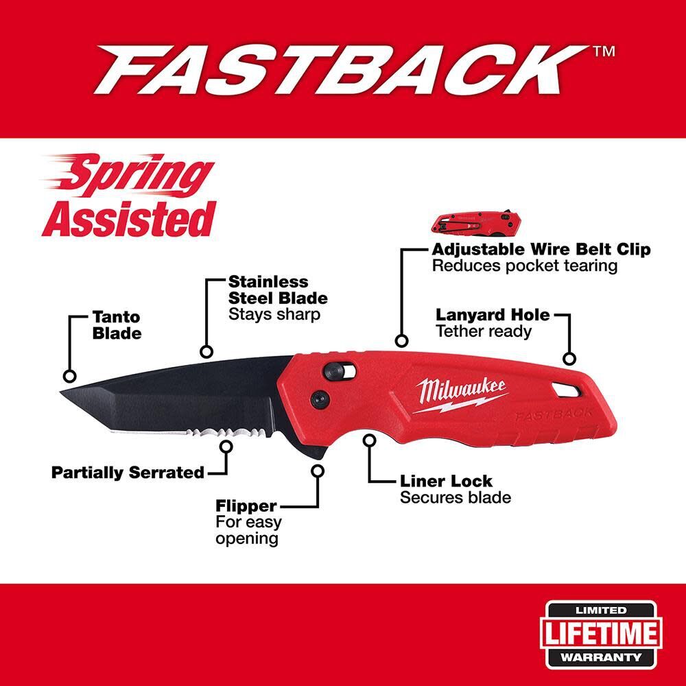 Milwaukee Fastback Spring Assisted Folding Knife