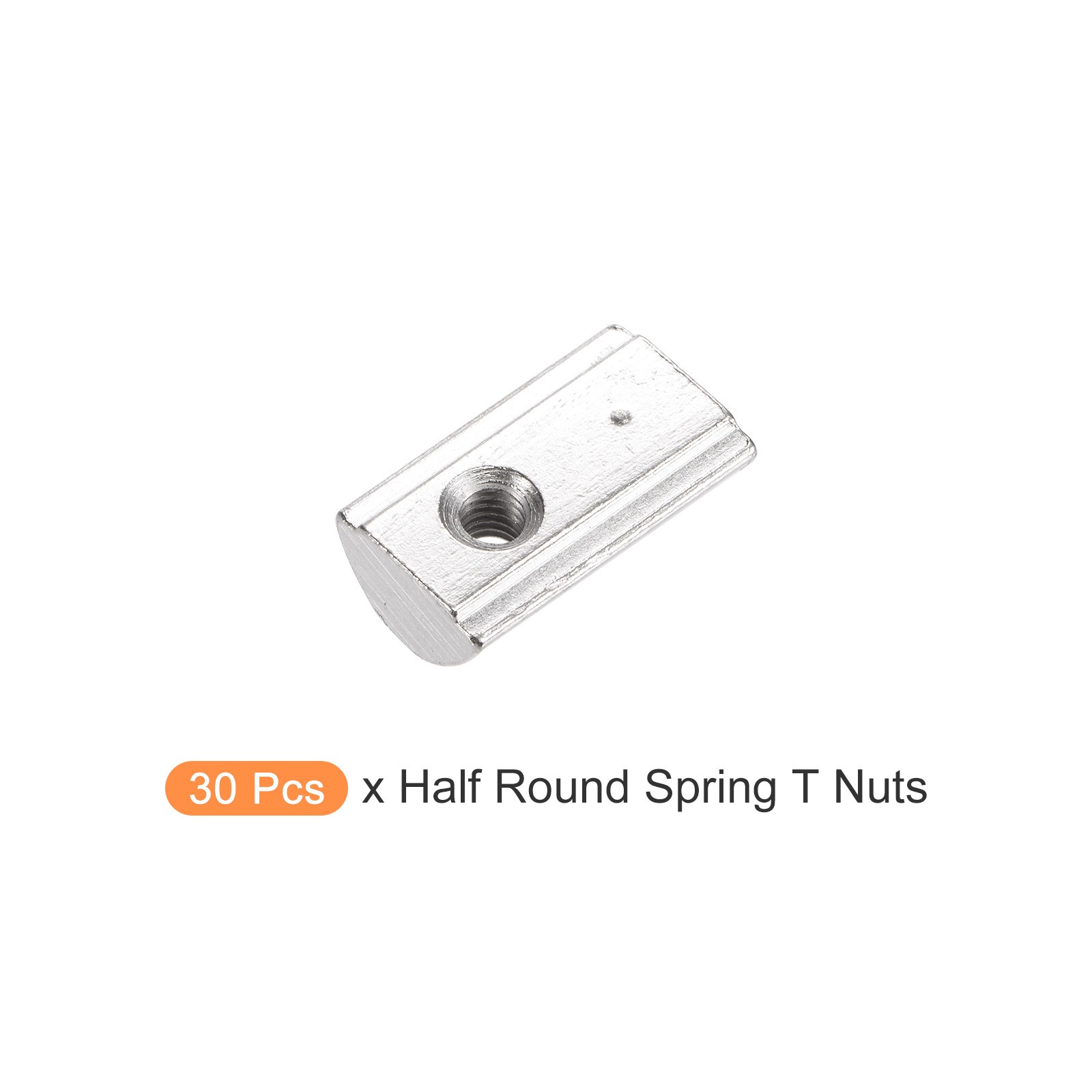 Roll in Spring T Nuts (M4x20mm) 30Pcs, Carbon Steel Spring Loaded T Nut