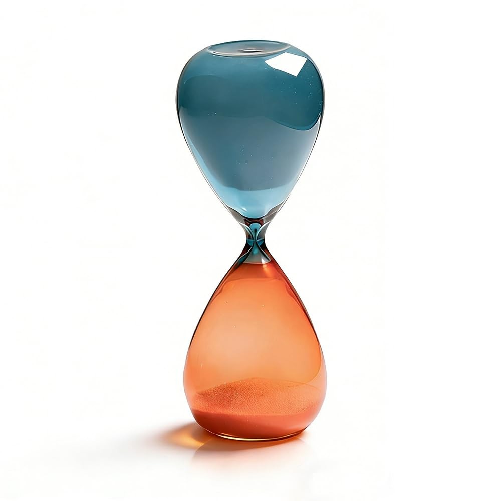 Sand Timer 15 Minutes, Two-Color Combination Hourglass Timer, Visual Timers f...