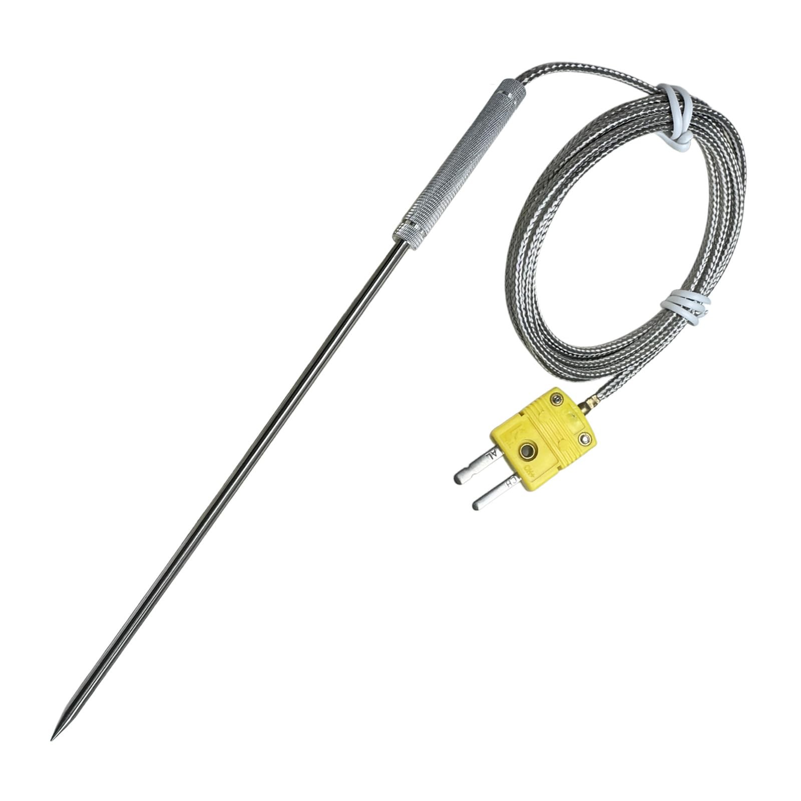 50360-K Type K Thermocouple Probe 55 Braided Cable -40F to 1100F Oven