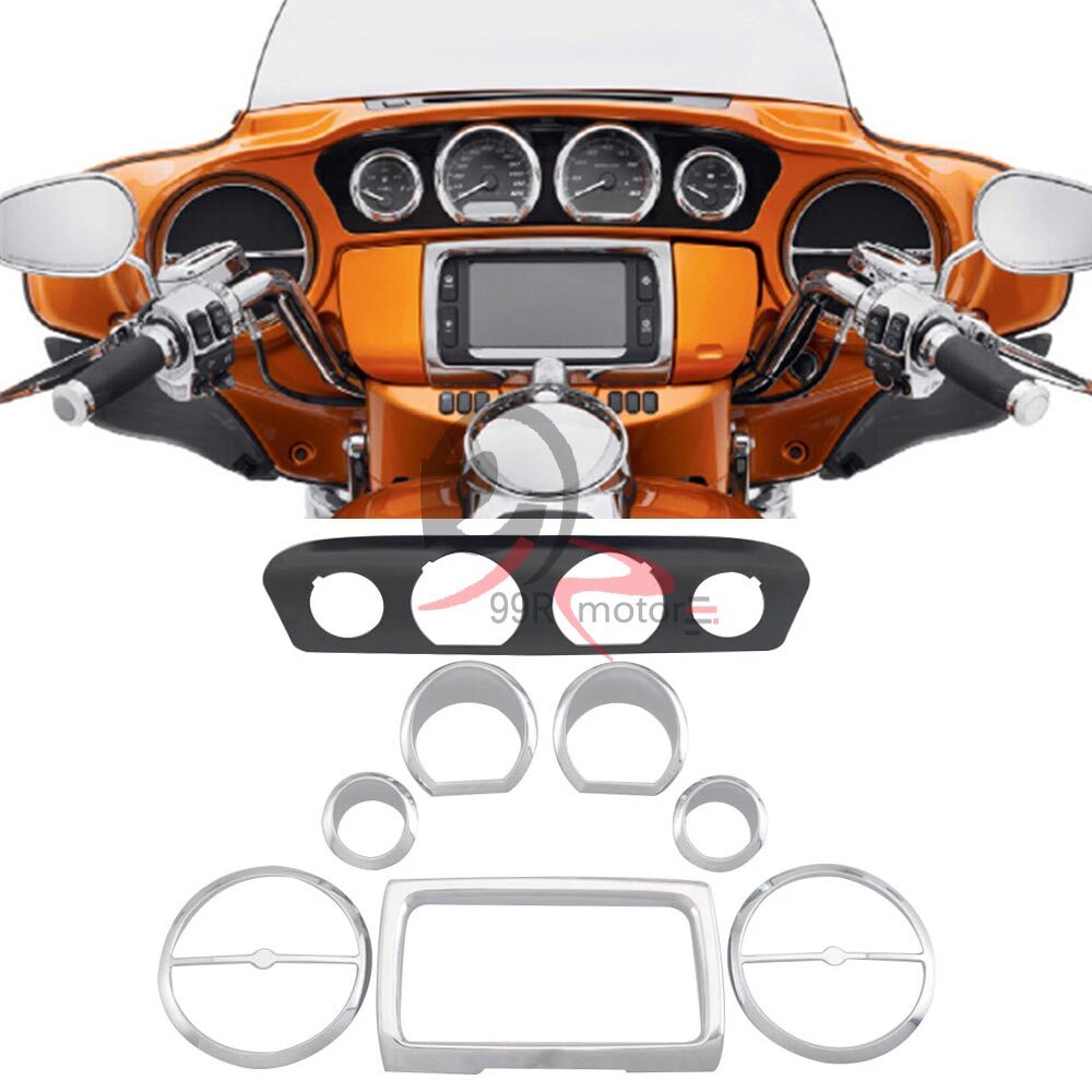 Inner Fairing Trim Gauge Radio Trim Bezel For Harley Electra Street Glide FLHX