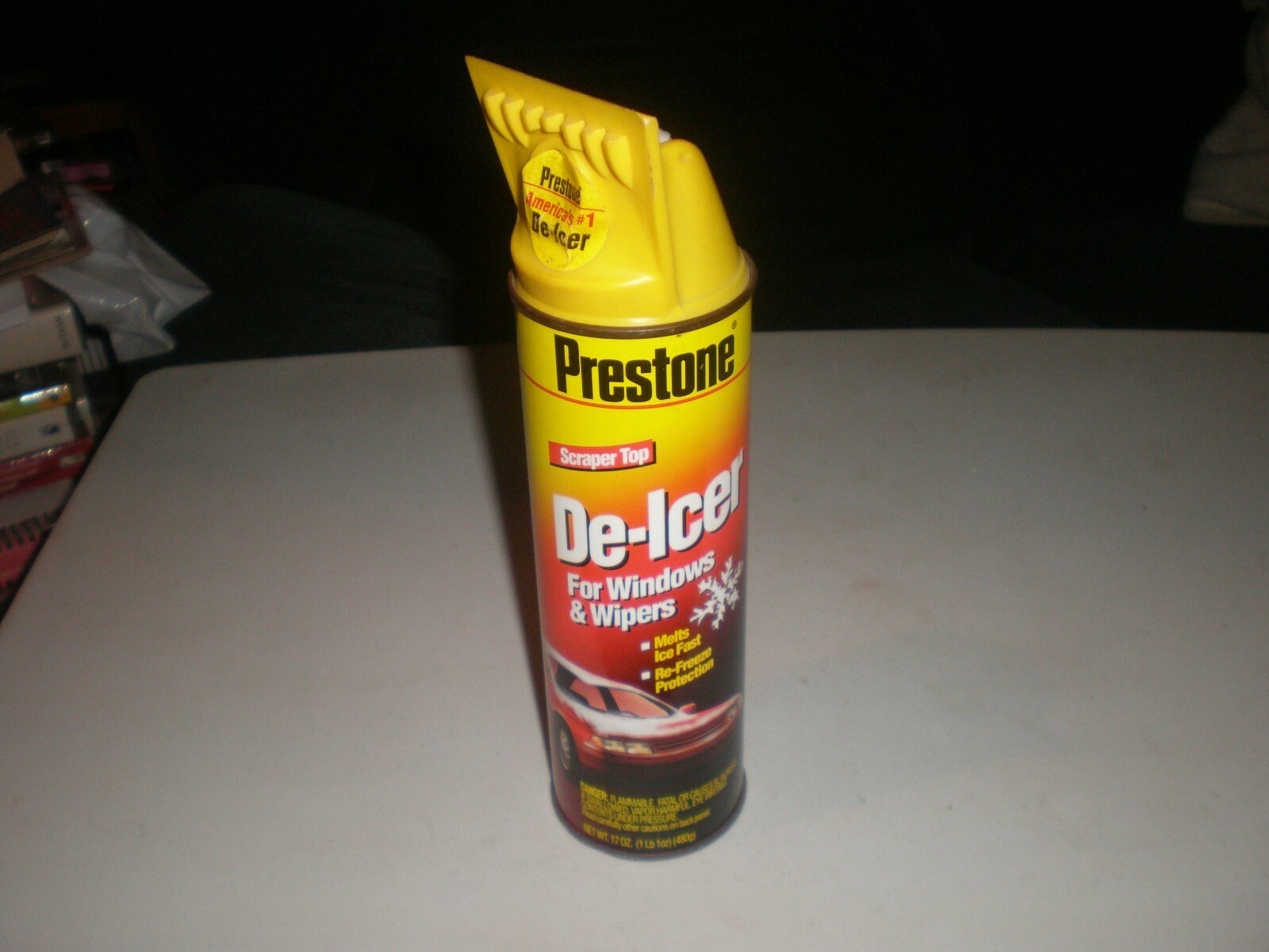 Prestone De-Ice For Windows & Wipers Scraper Top 17 oz Aerosol Can