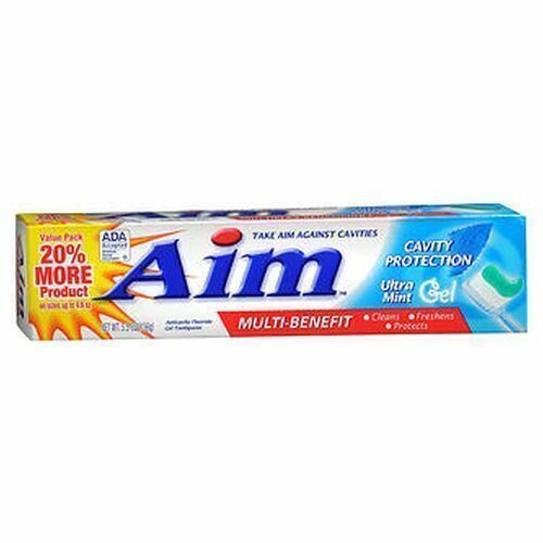 Aim Anticavity Fluoride Gel Toothpaste Ultra Mint 5.5 Oz