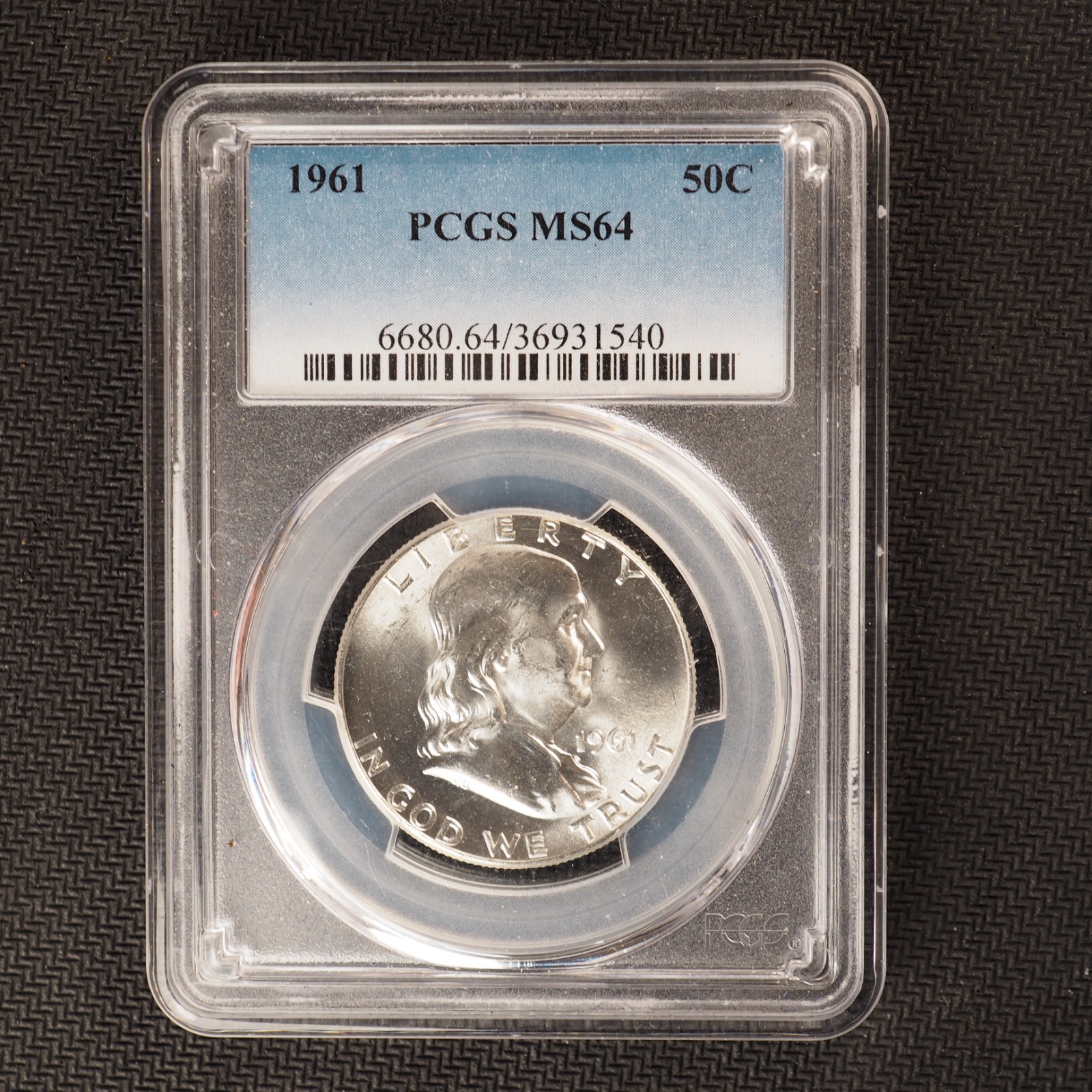 1961 Franklin Silver Half Dollar PCGS MS64 - FREE SHIPPING!