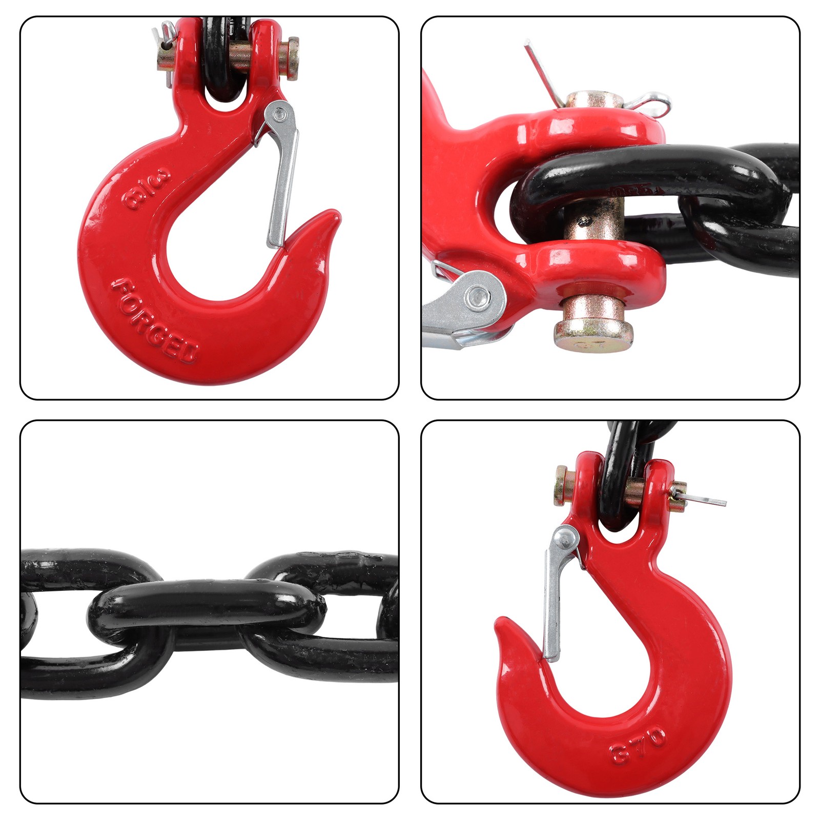G80 Tow Chains Trailer Safety Chains With G70 3/8" × 36 " Double hook