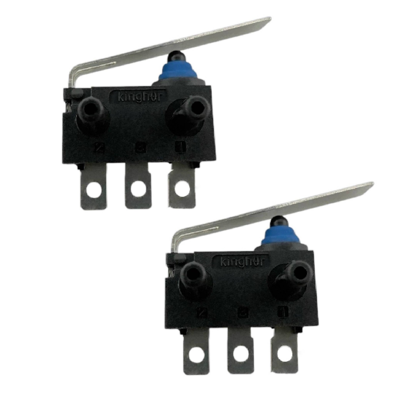 2x Kinghor H3-D4 Lever Micro Switch 3-Pins Snap Action SPDT 0.1A/125VAC
