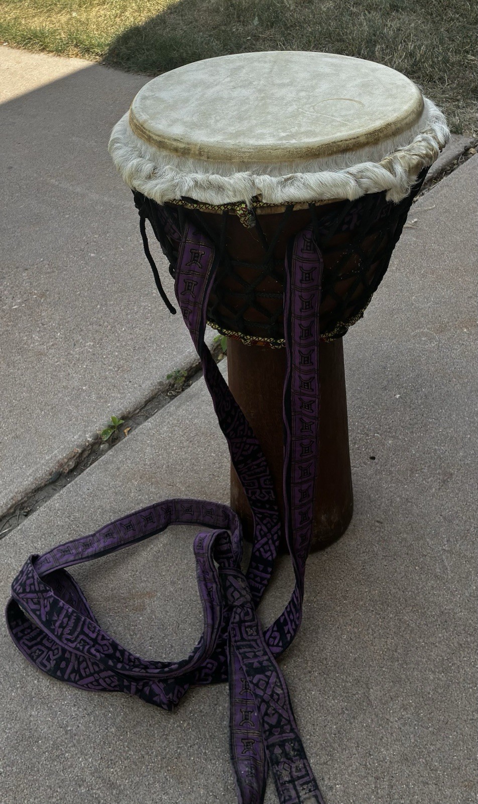 Vintage handmade African Djembe drum