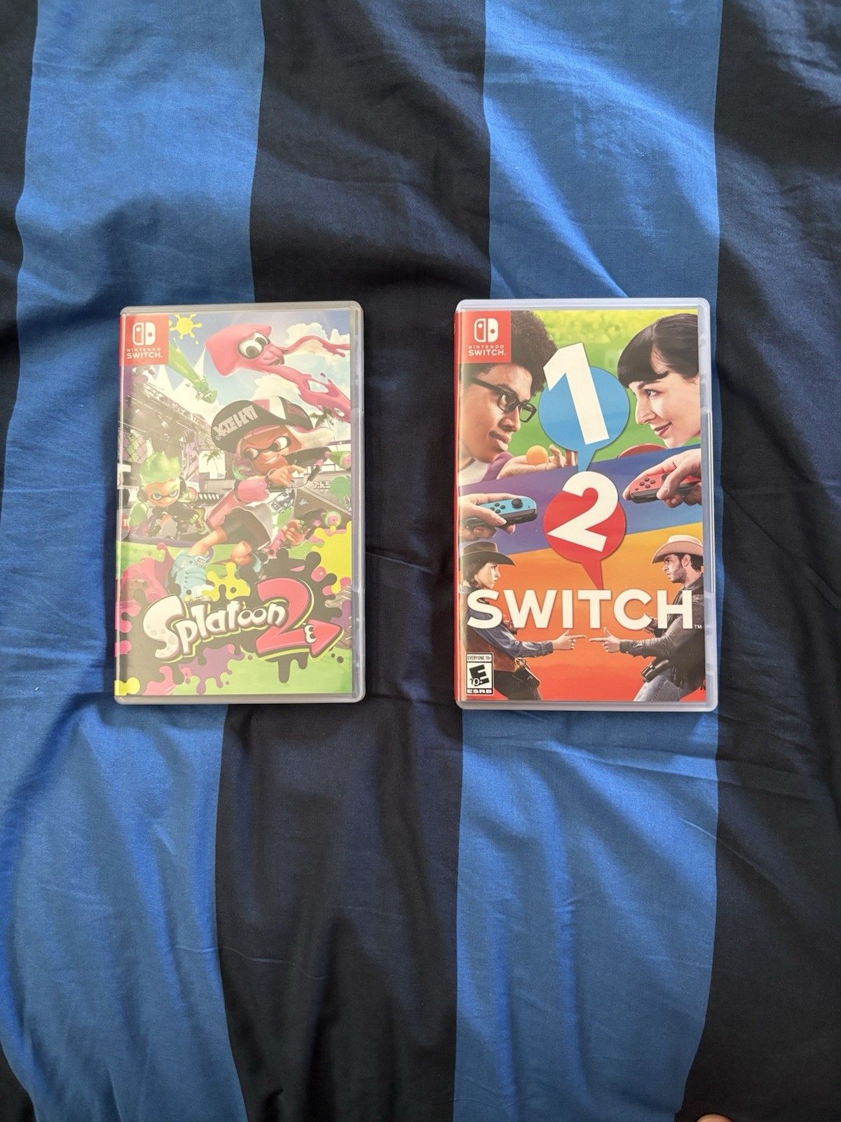 Nintendo Switch OLED Bundle w/ Dock, Joy-Cons (Gray), + Splatoon 2 & 1-2-Switch
