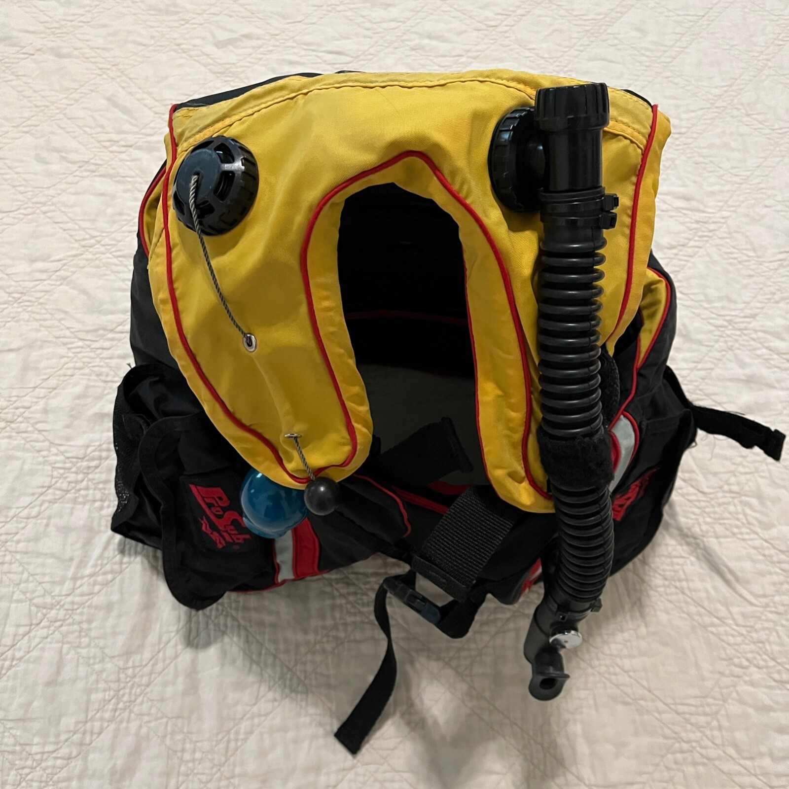Pro Sub Scuba Diving Vest - Size Large - Yellow/Black/Red