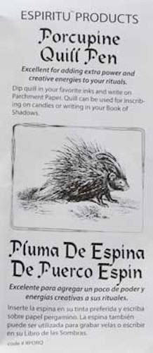 Witchy Porcupine Quill Pen for Book of Shadows, Spells and Rituals!