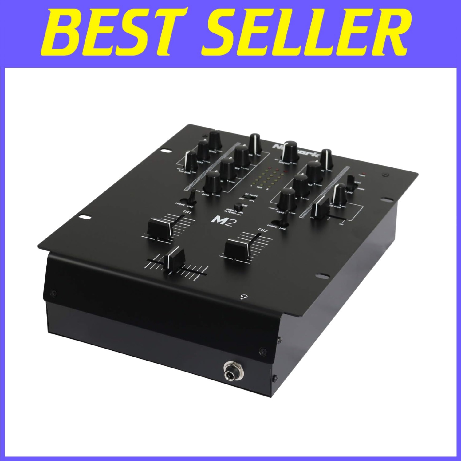 Professional 2-Channel DJ Mixer with Replaceable Crossfadert**/-