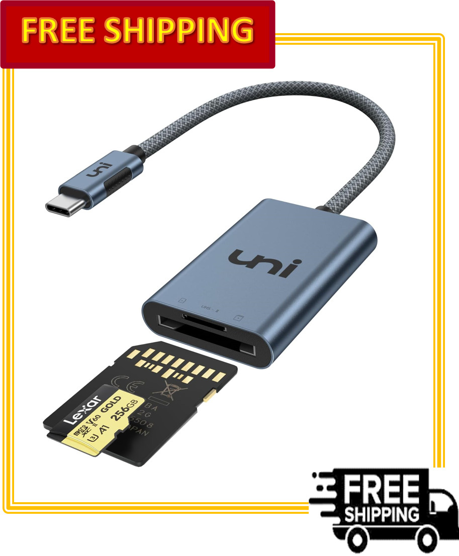 uni USB-C SD 4.0 High Speed Card Reader for Micro SD, SD, SDXC, SDHC, RS-MMC