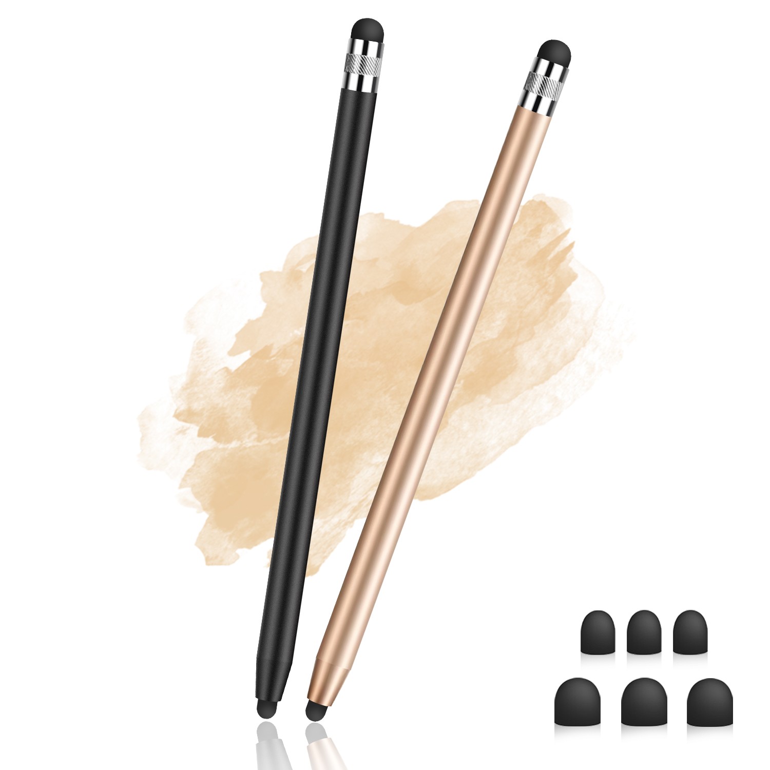 Stylus Pens for Touch Screens (2 Pcs) Sensitivity & Precision Stylus with 6 Tips