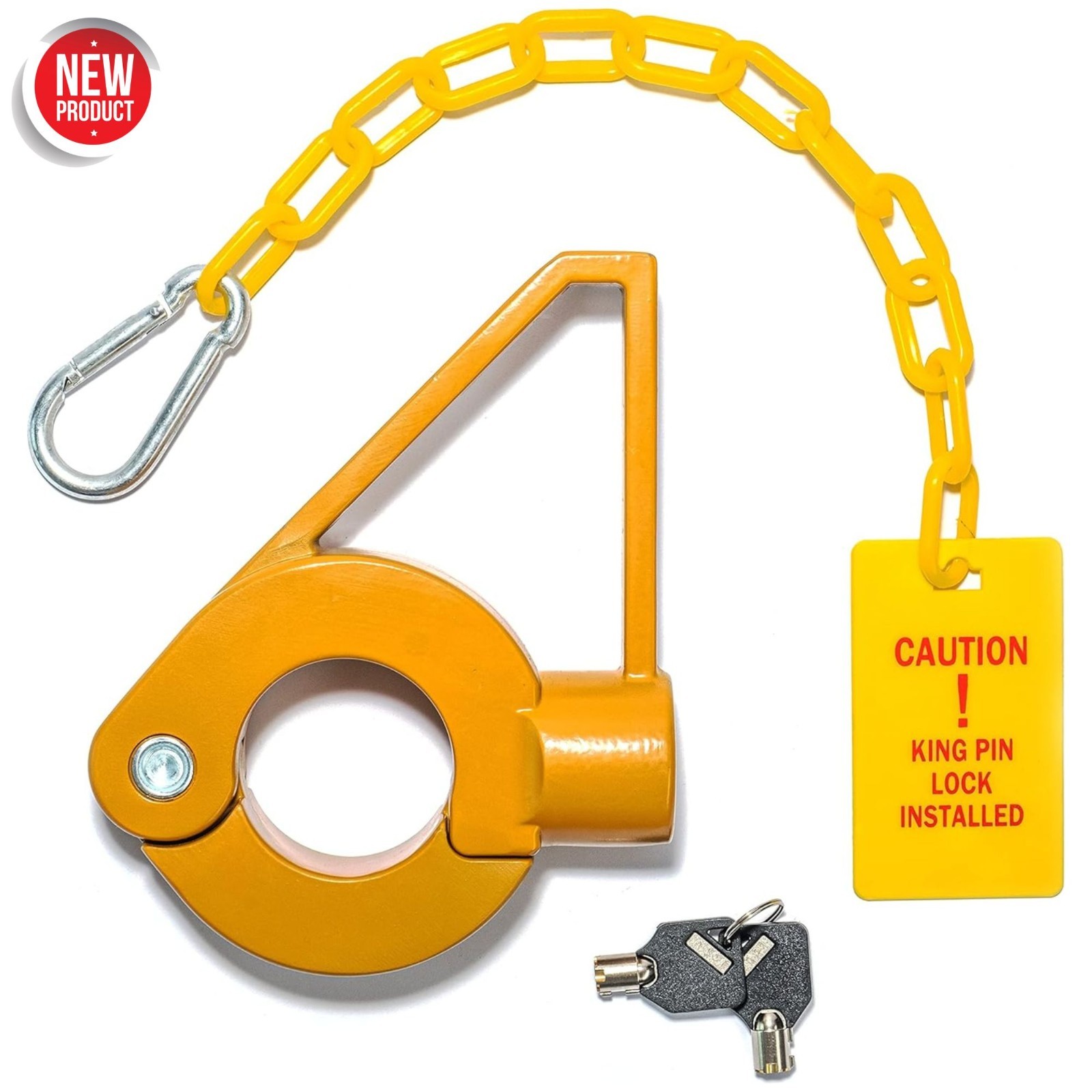 Safety King Pin Hitch Lock Anti-Theft fit 5th Wheel Camper Trailer RV Heavy Duty