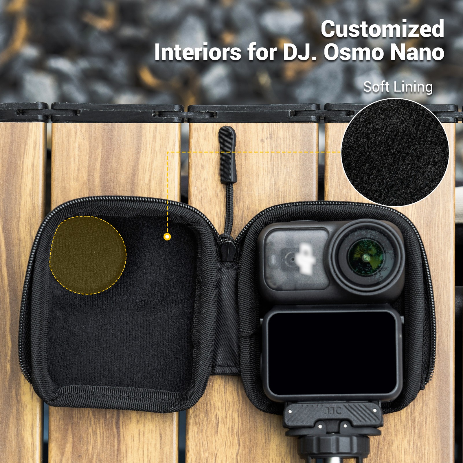 JJC Camera Case Stroage Pouch Protective Case Lens Protector For DJI Osmo Nano