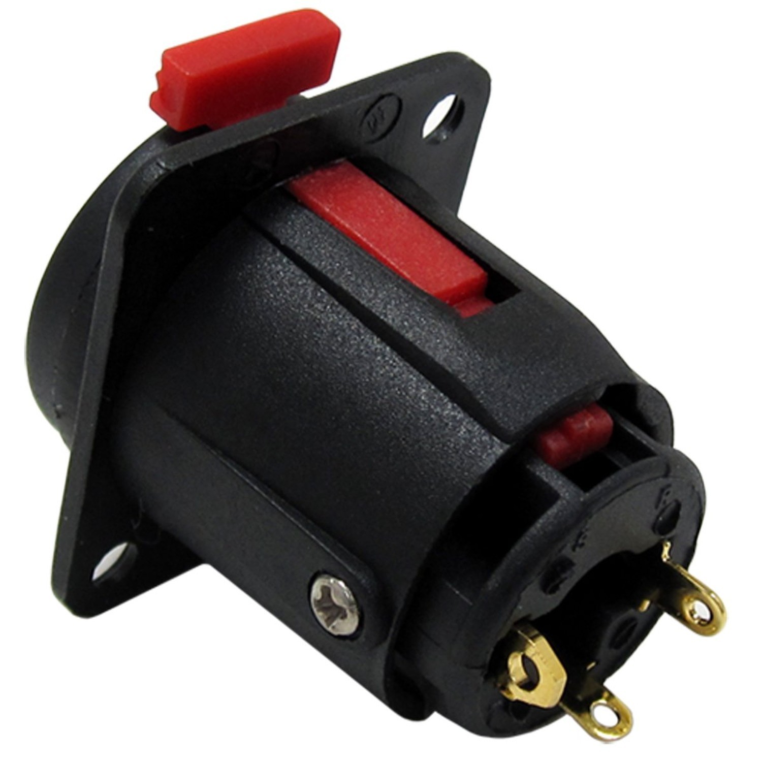 GLS Audio 1/4" Jacks TS and TRS Panel Mount Jack Locking Style D Series Size ...