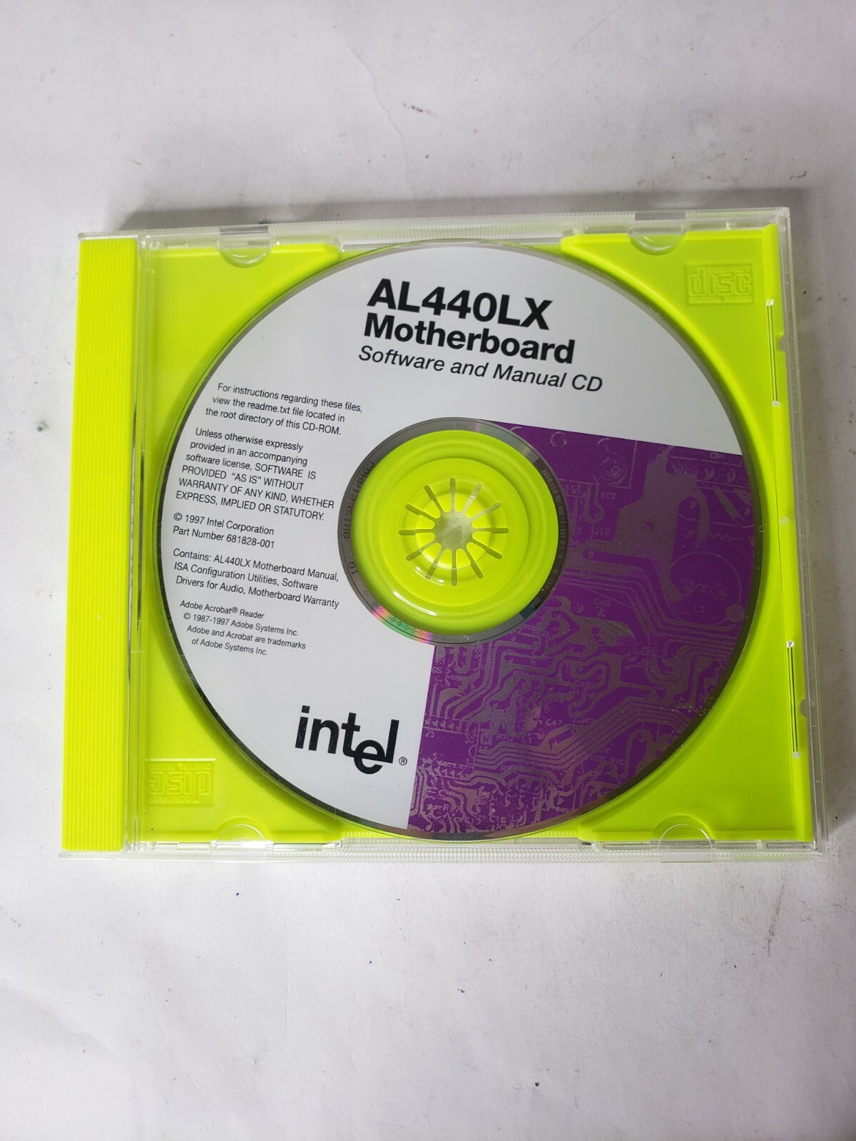 INTEL AL440LX MOTHERBOARD Software and Manual CD