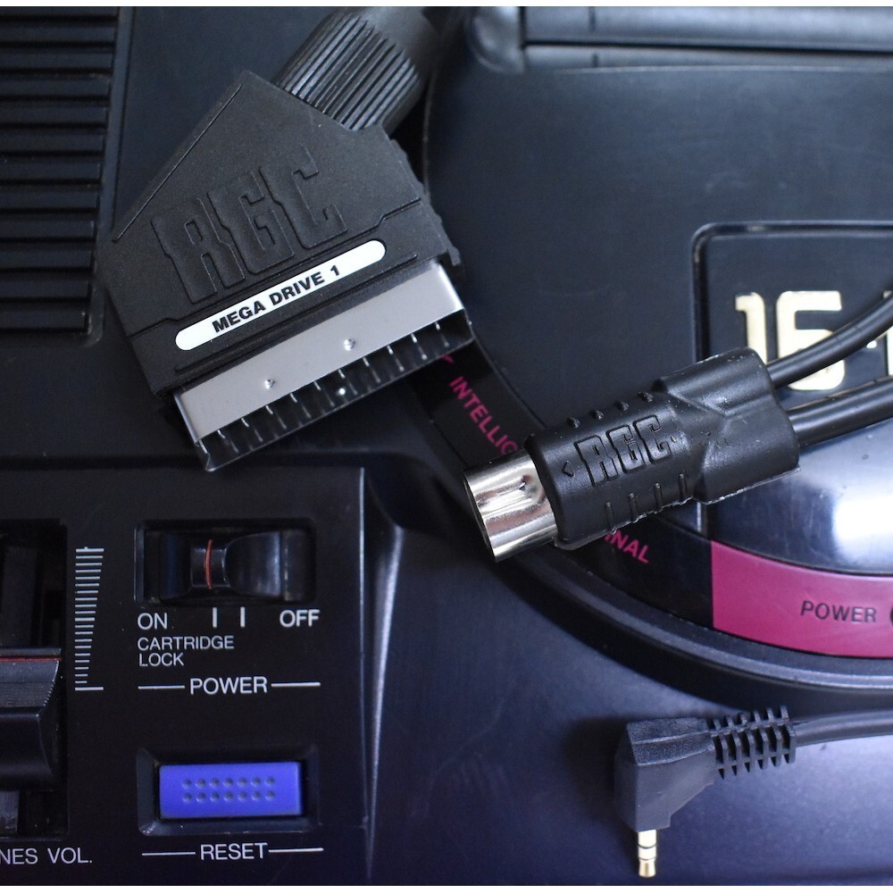 Sega Genesis Model 1 SCART Cable w/ Stereo, Packapunch, CSYNC, RetroGamingCables