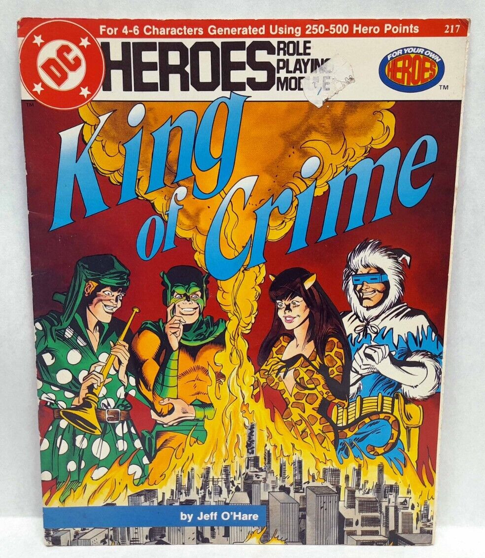 1986 DC Heroes RPG 217 - KING OF CRIME - Mayfair Games Jeff O'Hare