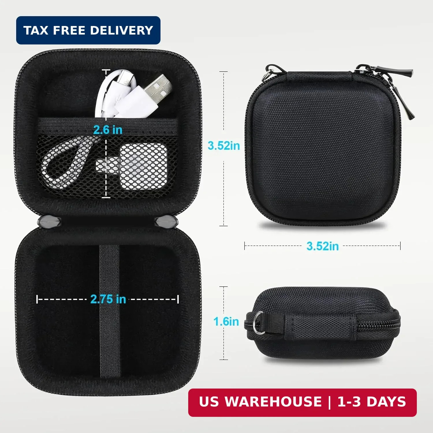 Lacdo Case for Square Card Reader, Chip Card Reader Scanner Case for Square Read