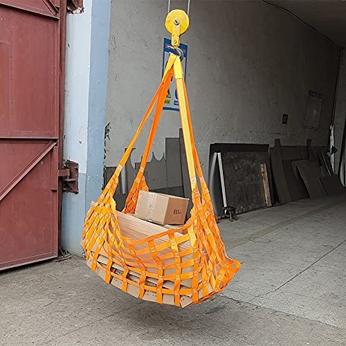 Flat Nylon Sling Hoisting Net, Loading and Unloading Heavy Objects 10cm Square