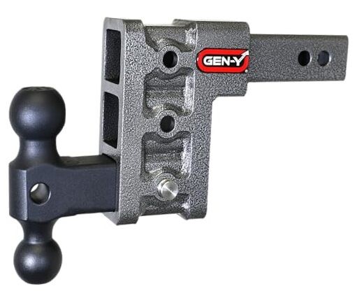 Adjustable 5" Drop Hitch with GH-031 Dual-Ball for 2" Receiver - 10,000 LB