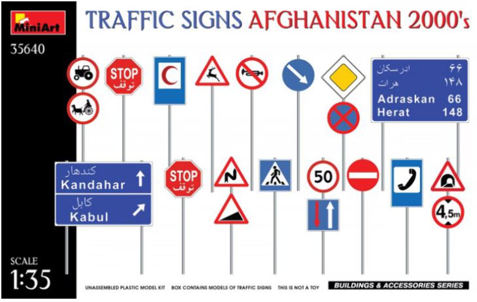 MiniArt 35640 1/35 Traffic Signs Afghanistan 2000√ïs