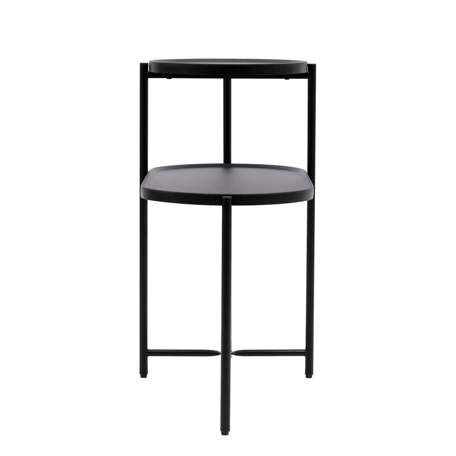 Round Coffee Table with Storage Tray 2 Tier End Tables Wooden Small Side Table