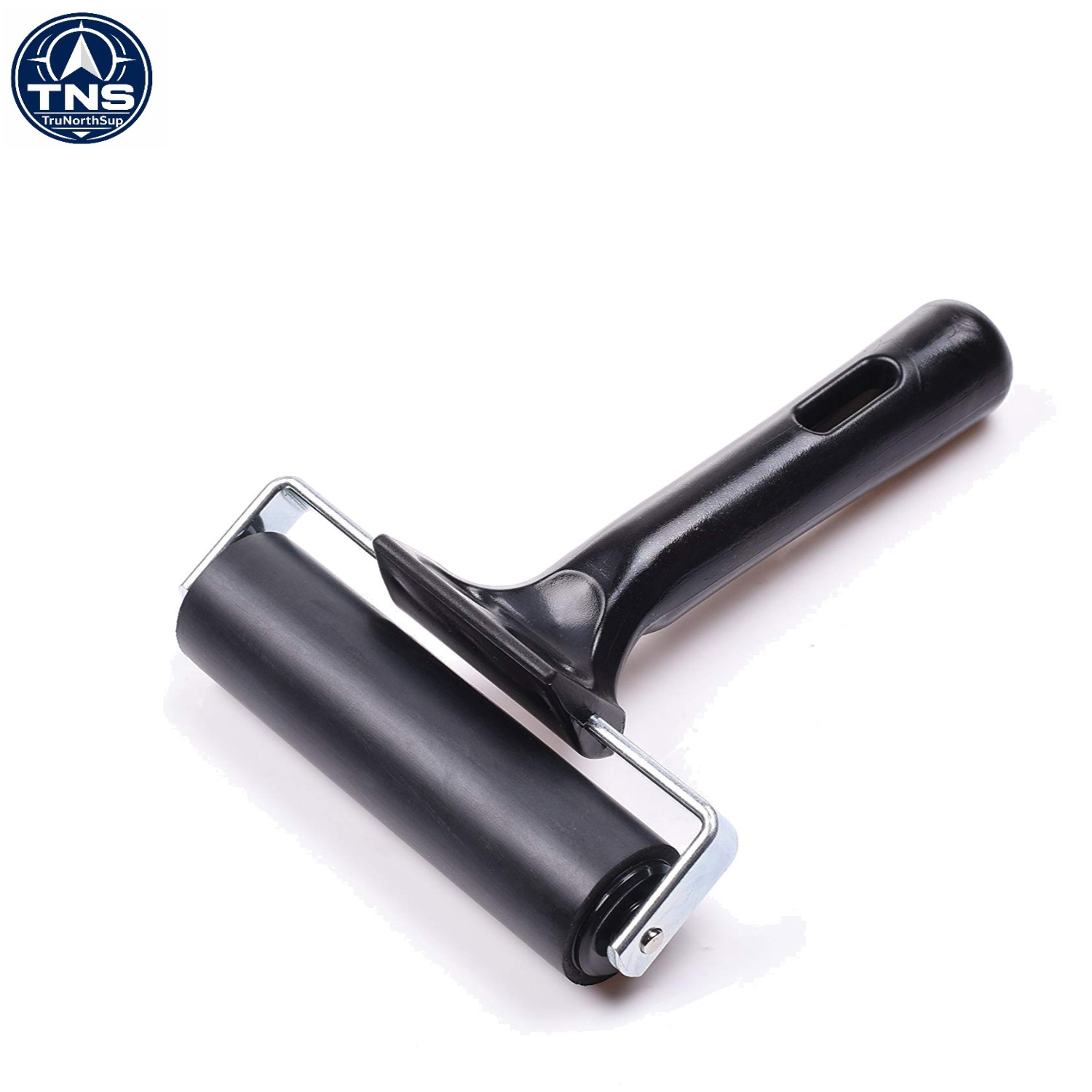 4 Inch Rubber Brayer Roller Printmaking Art Gluing Application Non Slip Black