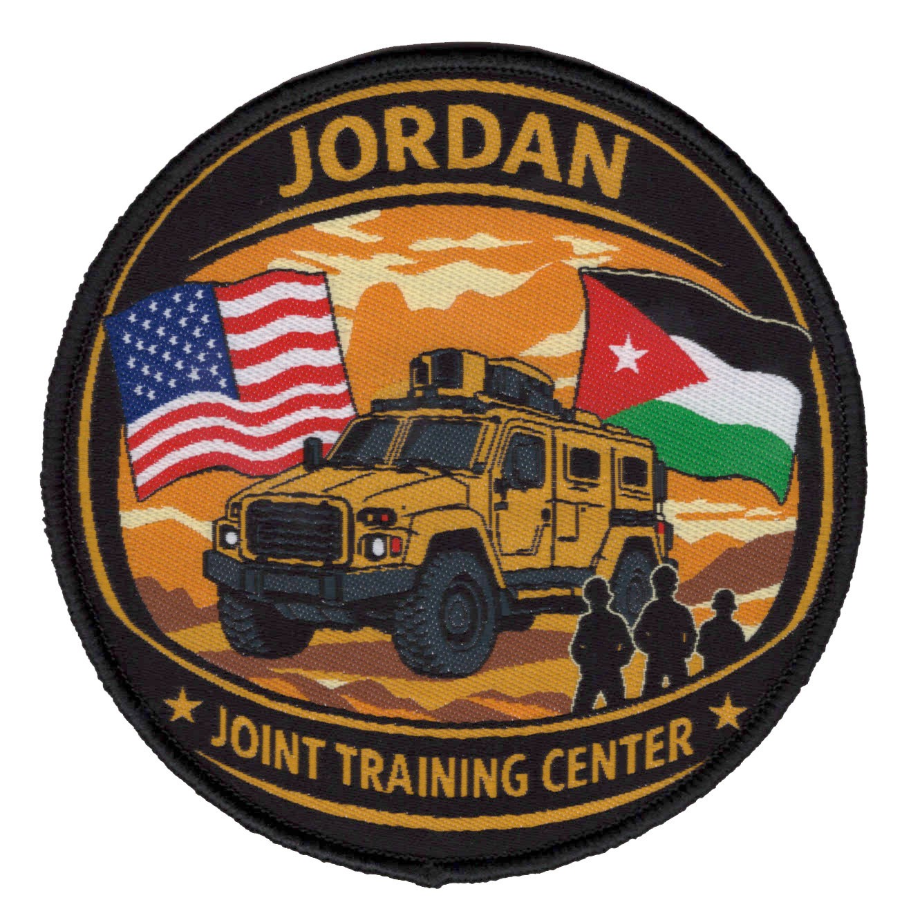 Jordan JTC MRAP Military Patch With Jordan and USA Flag