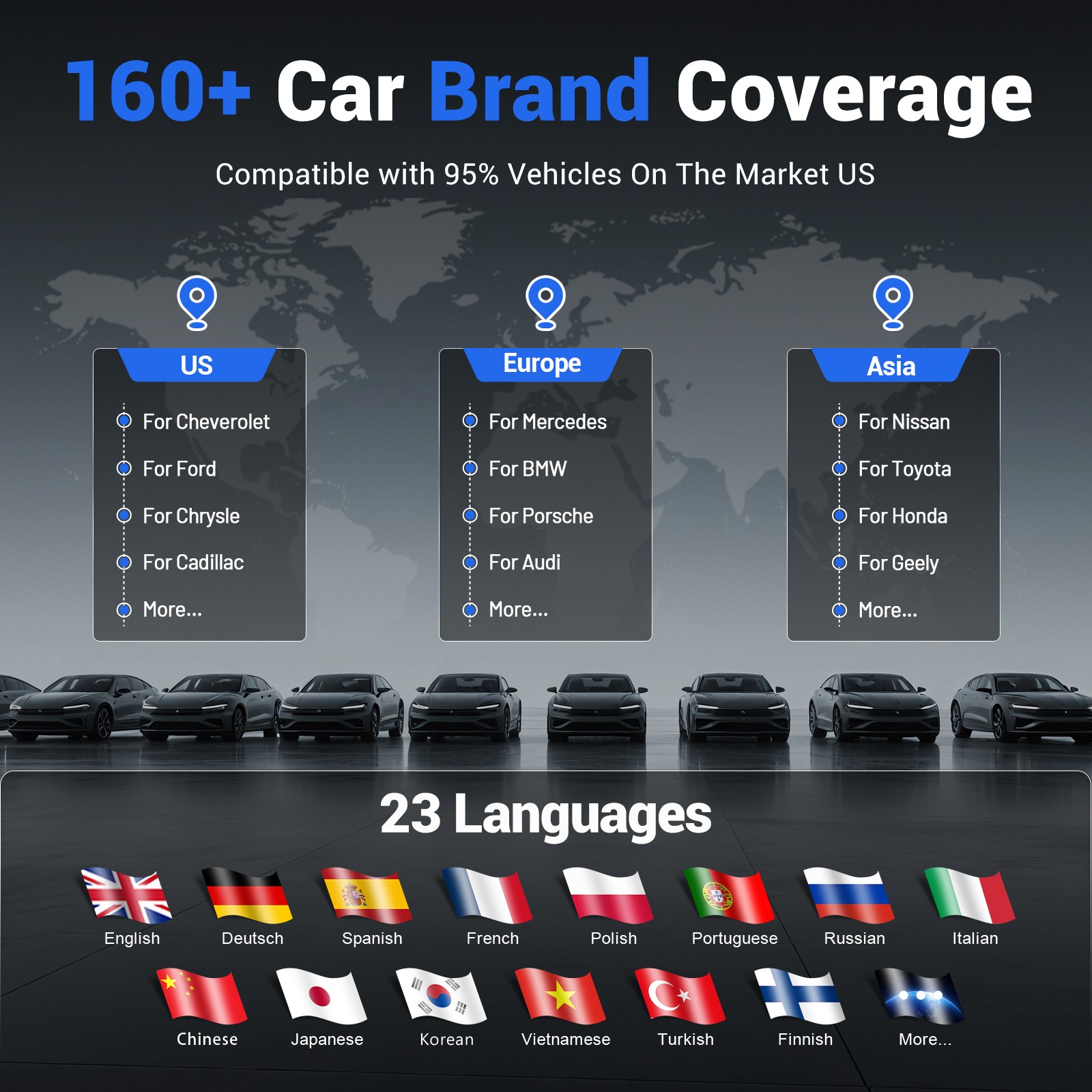Vdiagtool D100 Bluetooth OBD2 Scanner All System Crank Sensor Throttle Relearn