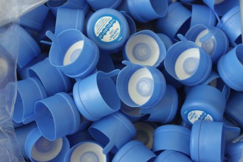 Lot of 5, 3 & 5 Gallon Water Bottle Snap On Cap Anti Splash 55mm Peel Off Tops
