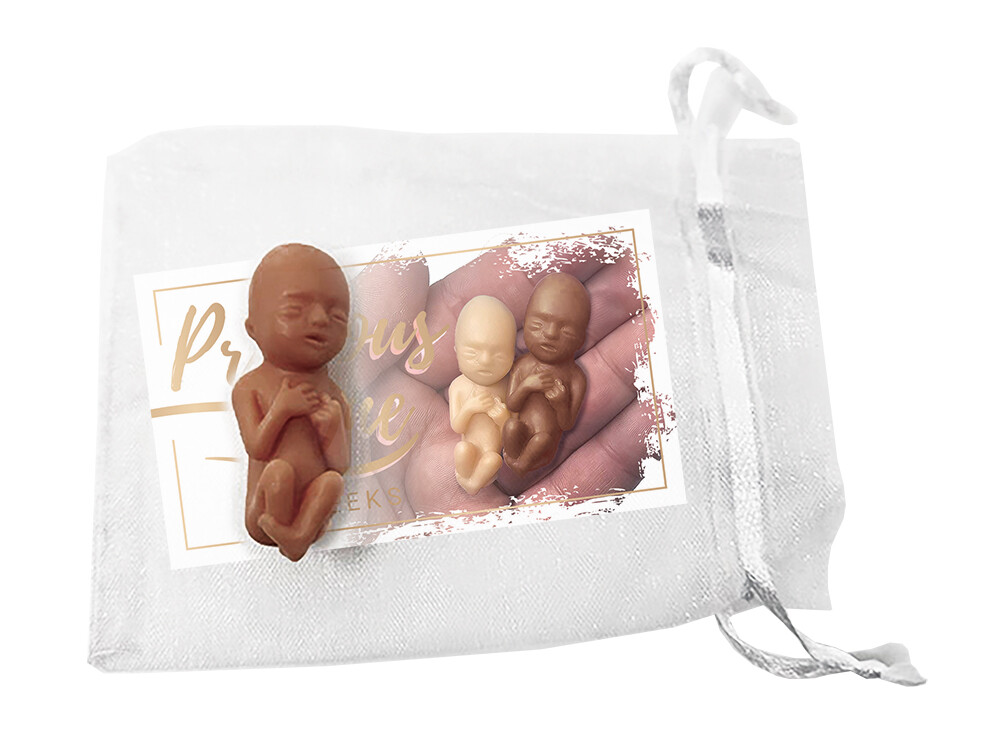 Precious One, 10 Week Brown -English Card Pro-Life Fetal Model (Pack of 50)