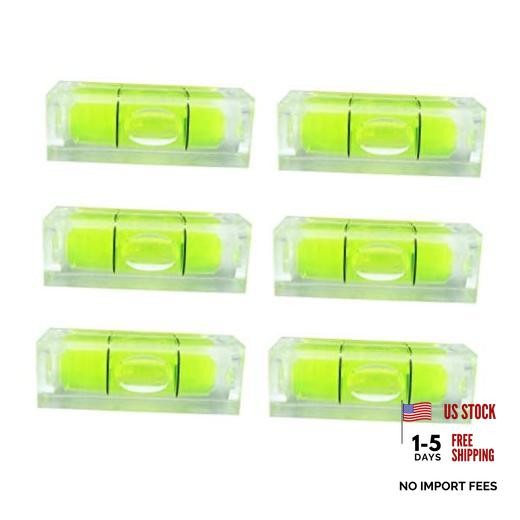 6Pcs Small Bubble Level 10x10x29mm Mini Square Spirit Level Picture Hanging
