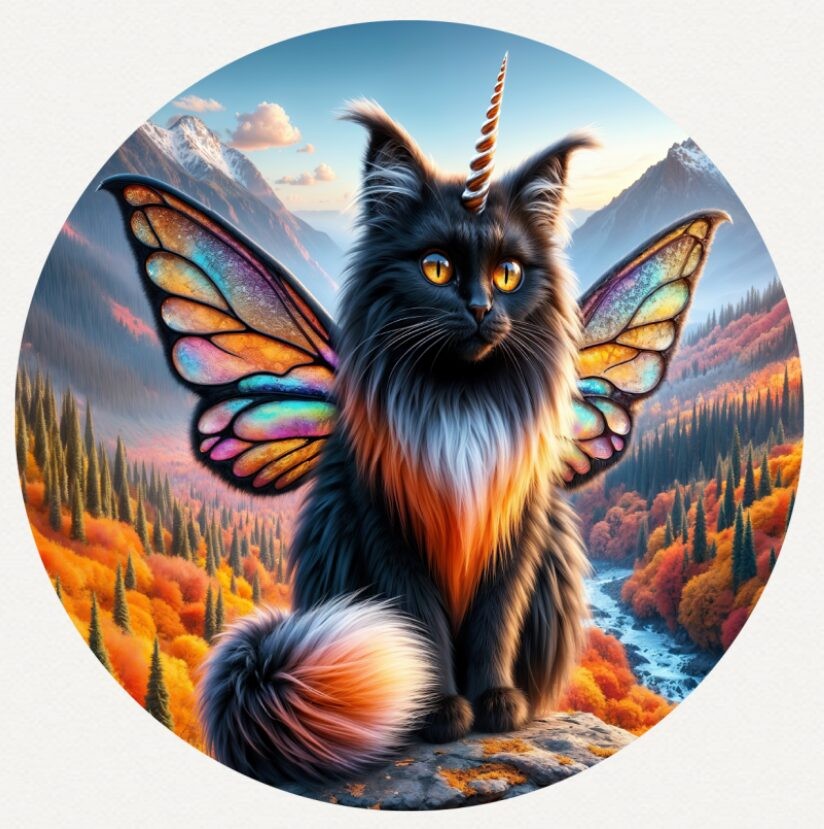 Hayleybug 1 oz MothFire Cat silver Round w/ COA mintage 15
