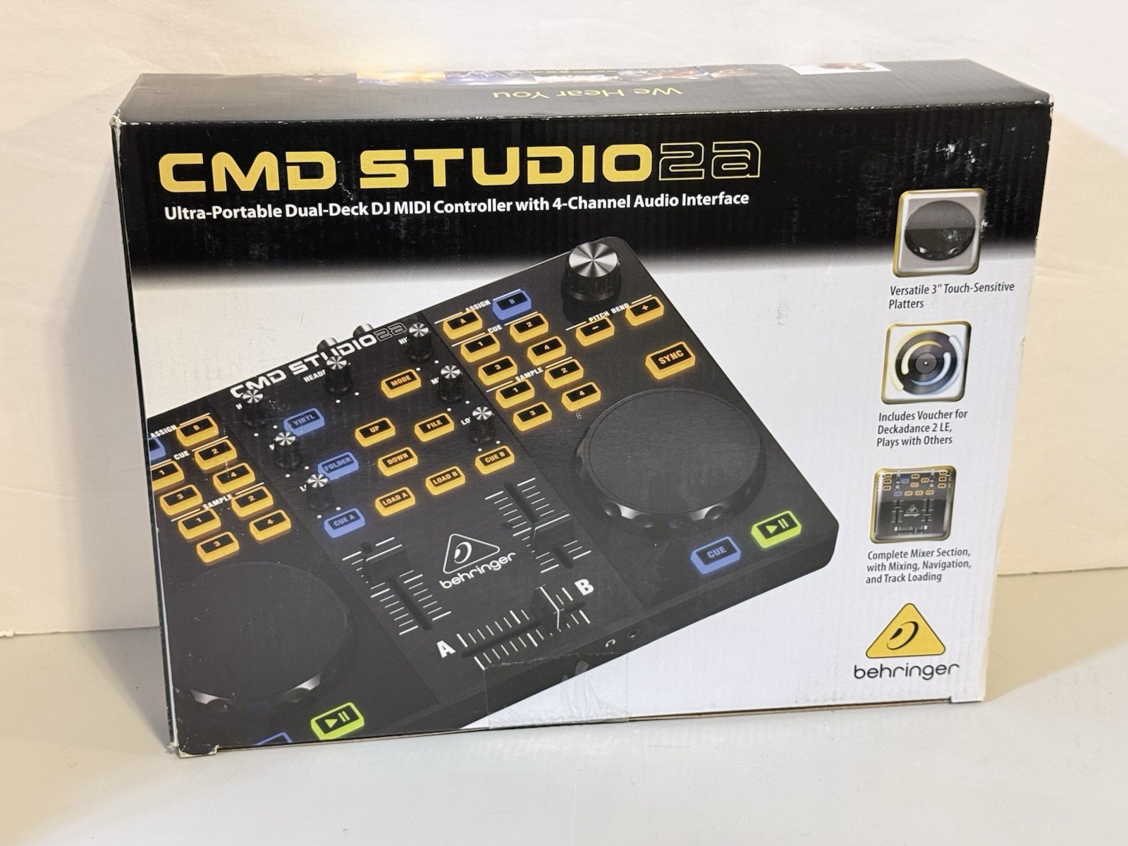💥NEW NIB💥 BEHRINGER CMD STUDIO 2A Ultra-Portable Dual-Deck DJ MIDI Controller